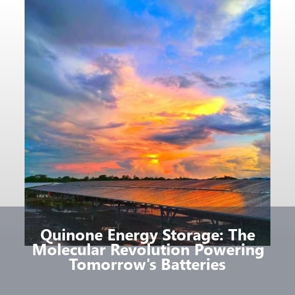 Quinone Energy Storage: The Molecular Revolution Powering Tomorrow's Batteries